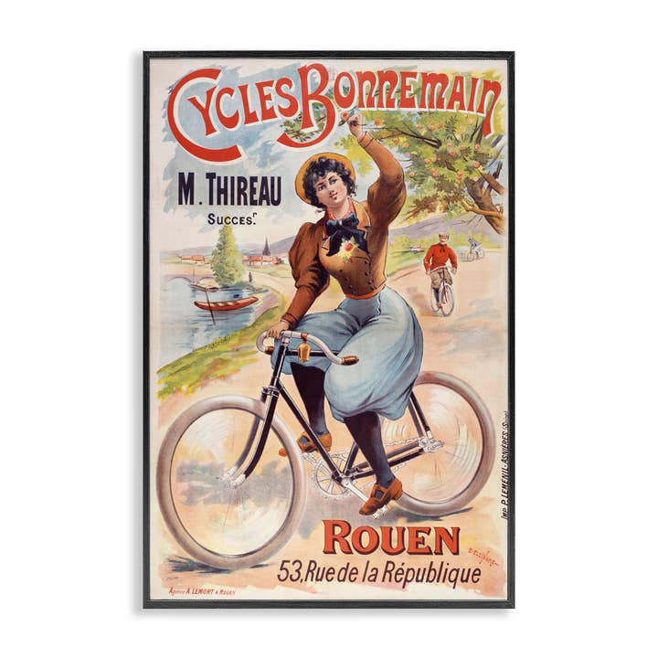 Vintage Cycles Bonnemain - Framed Wall Art for wholesale by Stupell Industries