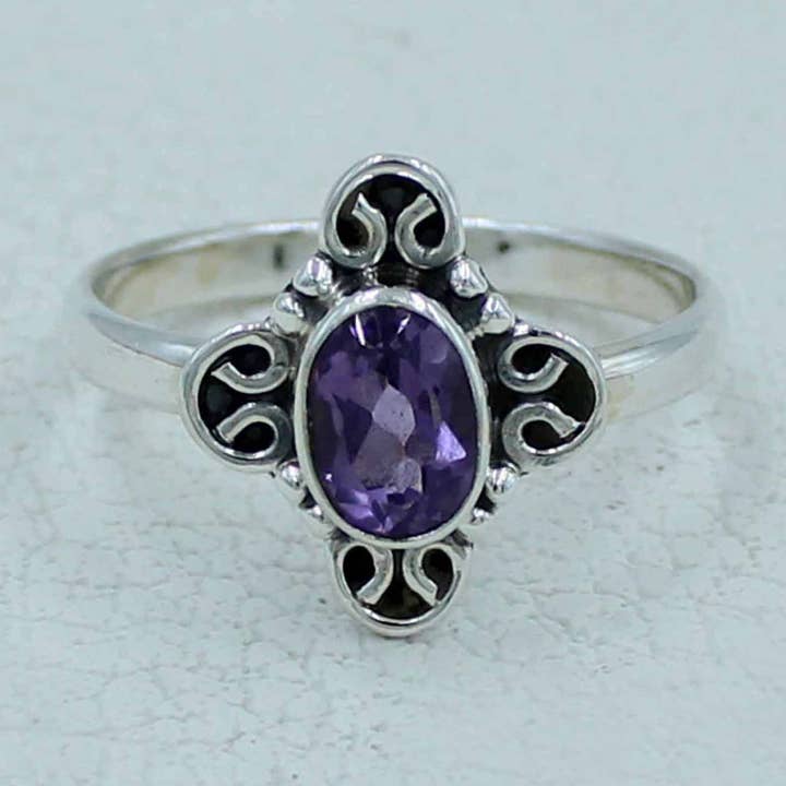 Amethyst Ring - Buy Amethyst Ring Online at Best Price for wholesale by Silvex Jewelry