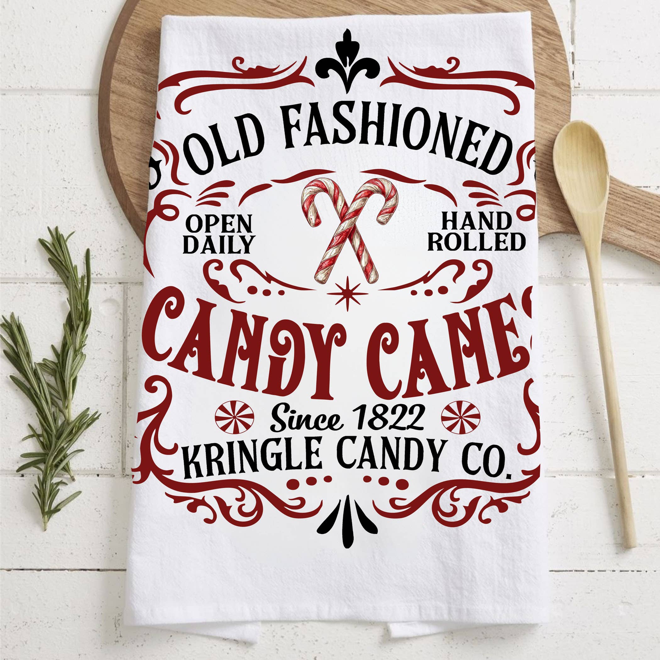 Gia Roma - Wholesale Tea Towel - Vintage Santa Holiday Kitchen Towel & Decor | Pink Christmas64