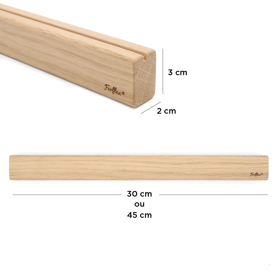 Ferflex – wholesale Vägghylla – Magnetisk hylla i ekträ för vägg - 45 cm4