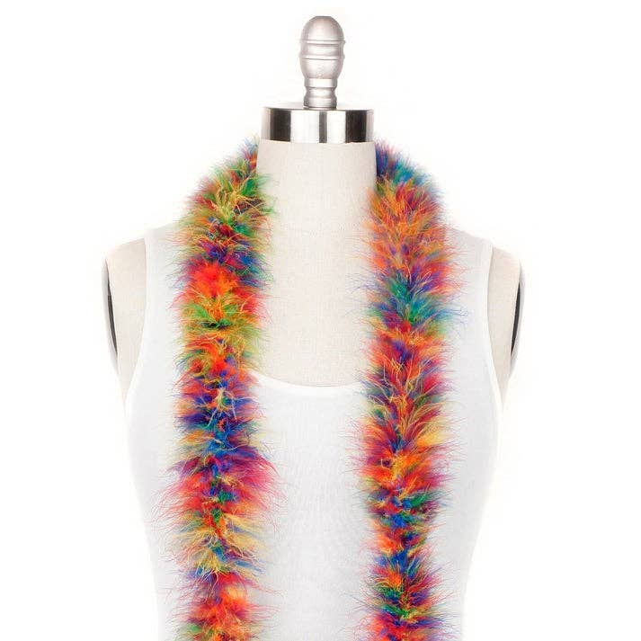 Zucker Feather Products - Vendita all'ingrosso Costume di carnevale - Donna - Boa in piuma Marabou - Peso medio - Rainbow Mix4
