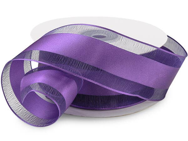 Nashville Wraps - Wholesale Ribbon - Gift Wrapping - Wired Satin Stripe Sheer Ribbon3