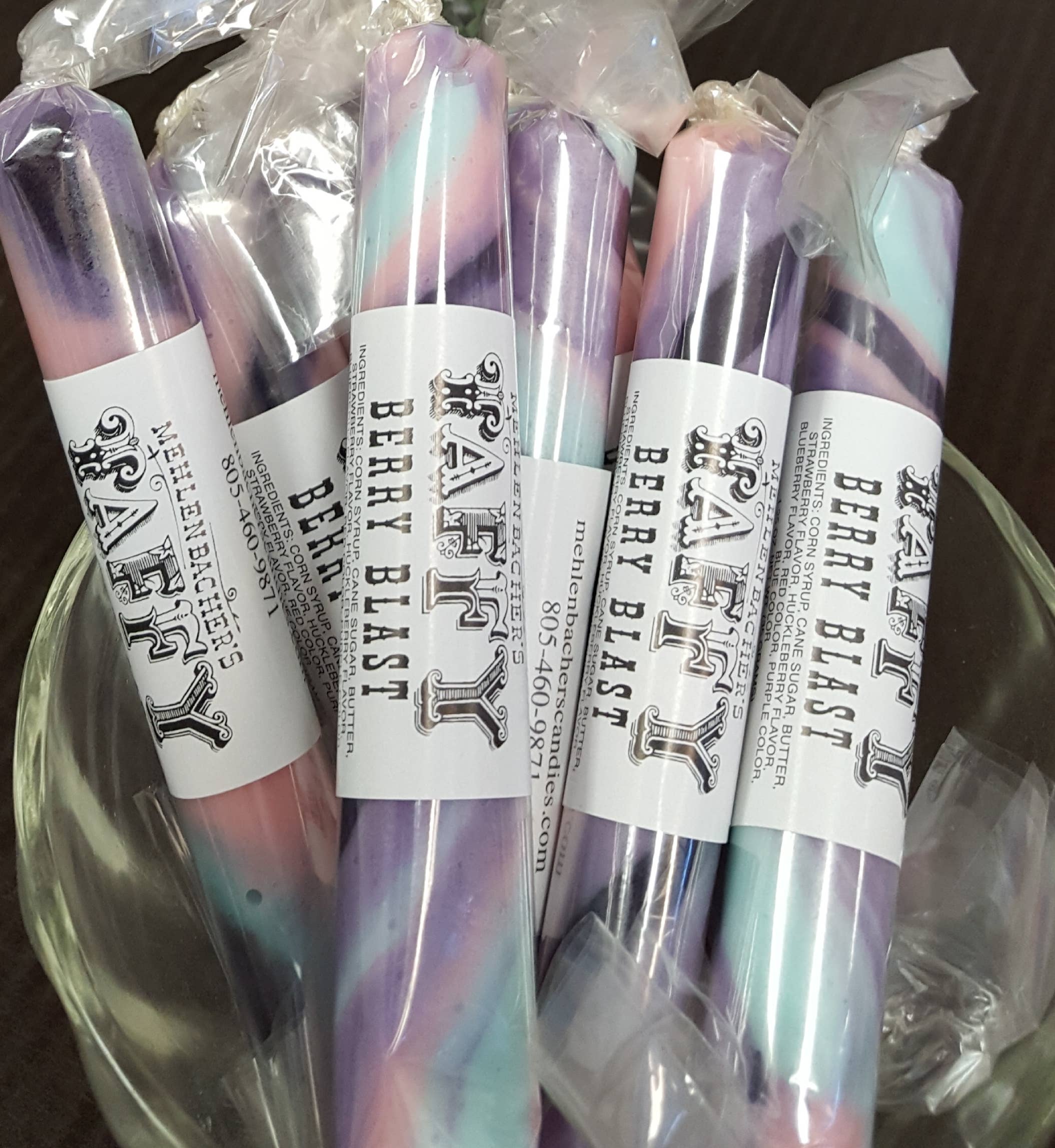 Mehlenbacher's Taffy - Wholesale Cotton Candy - Cotton candy & Berry Blast2