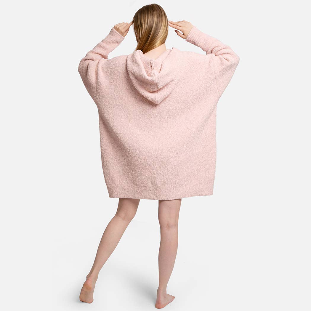Fashion City - Wholesale Hoodie - Women's - Hooded Happy Face Snuggie with Pocket20