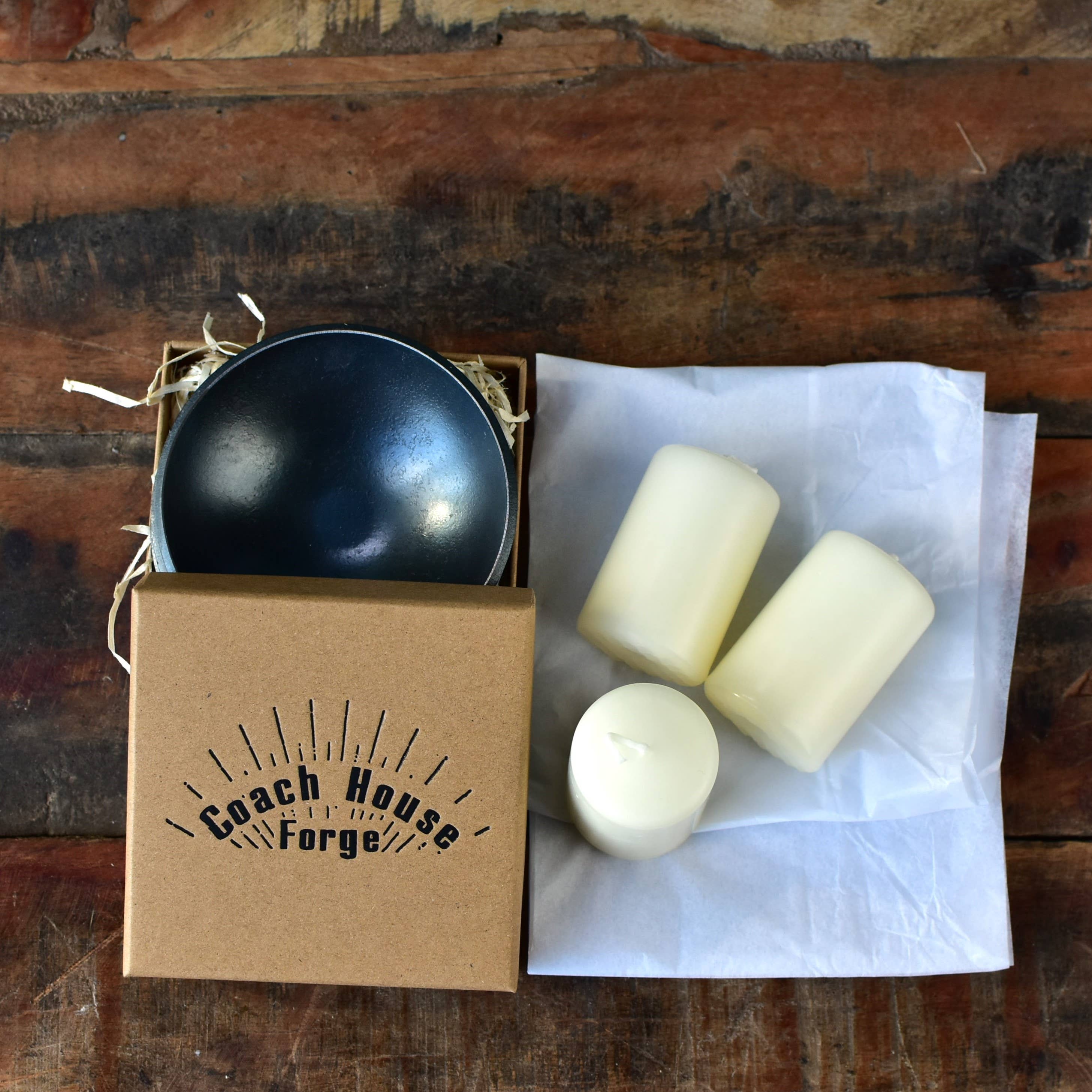 Coach House Forge – wholesale Candle holder – Pressed Iron Bowl Candleholder/Ring Bowl12