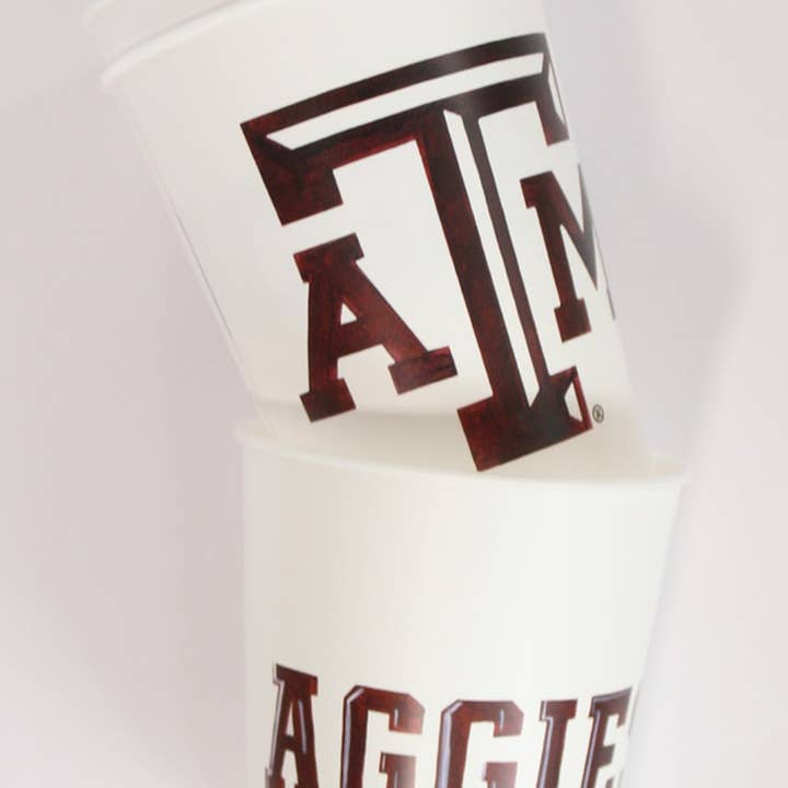 FOSTER - Wholesale Disposable Cup - Texas A&M Aggies Reusable Cup Set, Set of 10