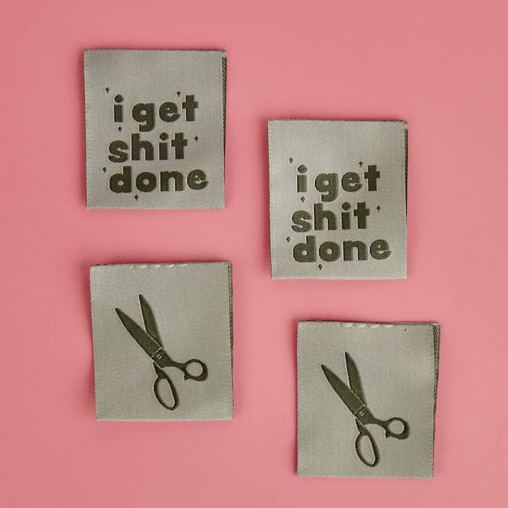 I Get Shit Done - Sewing Labels for wholesale by Kati Cupcake
