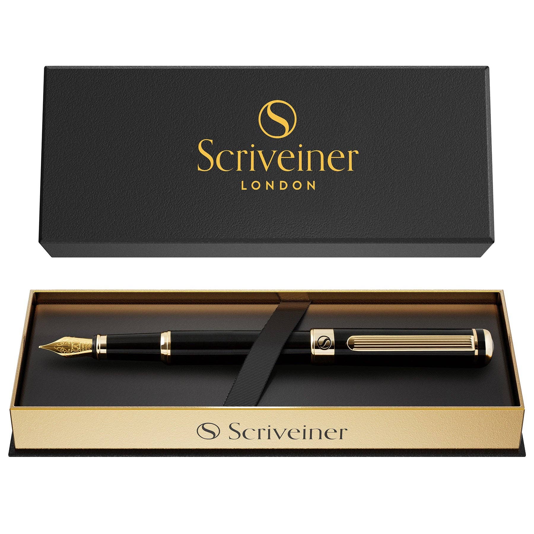 Scriveiner - Wholesale Pen - Classic Black Lacquer Fountain Pen - Fine Nib3