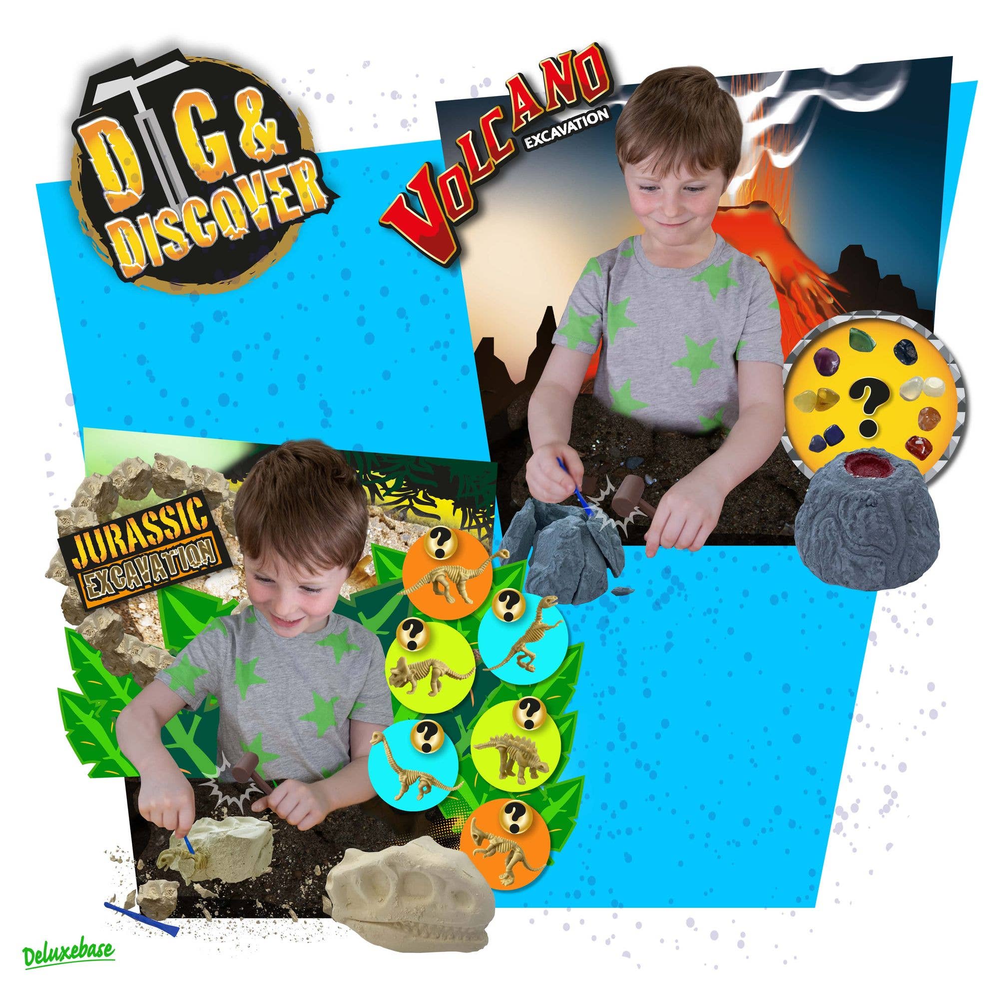 Deluxebase - Wholesale Toy Set - Kids - Dig & Discover - Gems Excavation Kit3