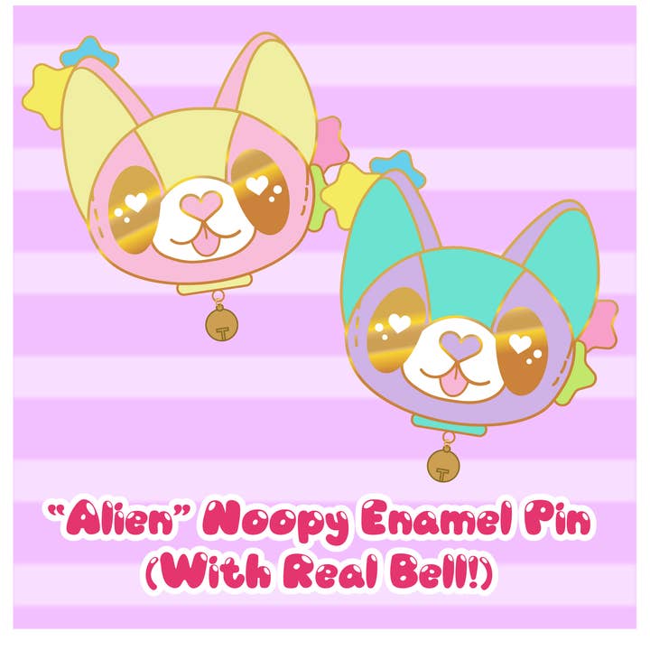 KityCrylics - Vente Épinglettes/boutons - Épinglette en émail Alien Noopy1