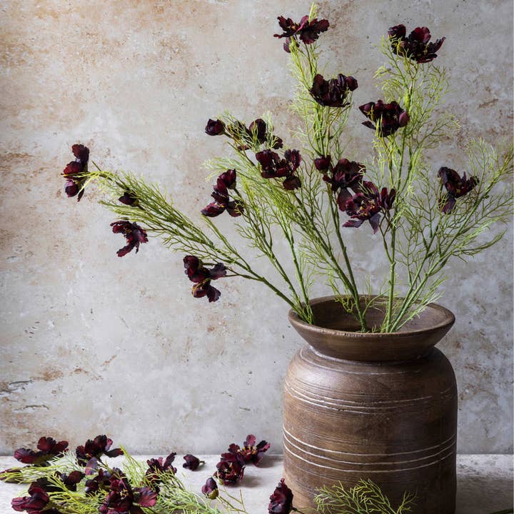 Abigail Ahern - Wholesale Artificial Flowers - ARTIFICIAL COSMOS BURGUNDY