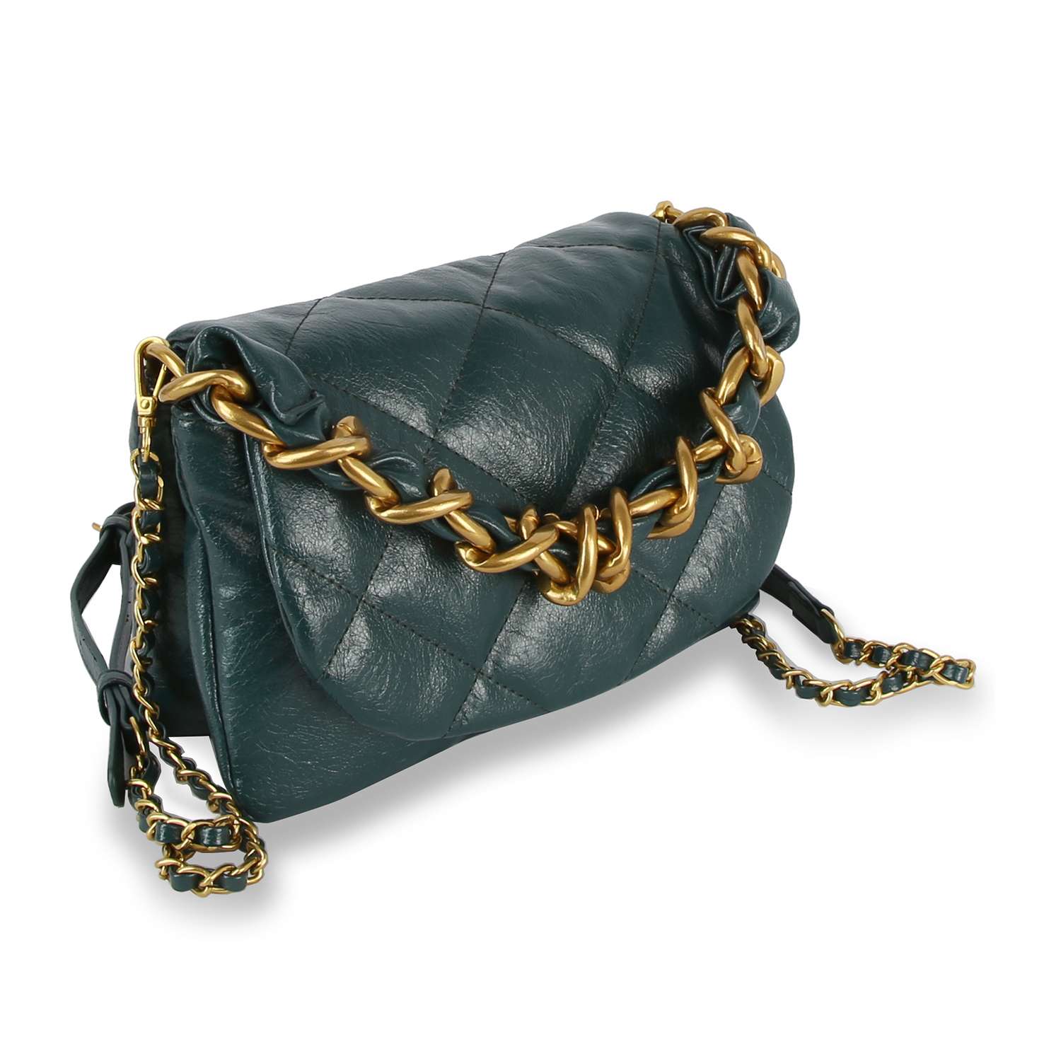 Handbag Factory Corp - Vente Sac porté épaule – femme - Sac à bandoulière à rabat matelassé5