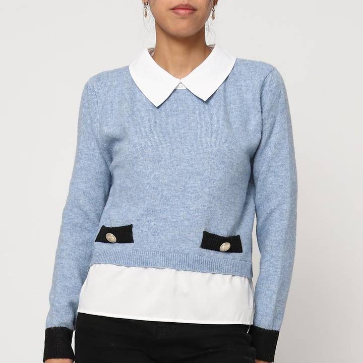 Jersey Bicolor Efecto Superpuesto – Cuello Camisa y otras tendencias de Resultados para capa al por mayor. Devoluciones gratuitas y condiciones de pago a 60 días en Faire en Faire.