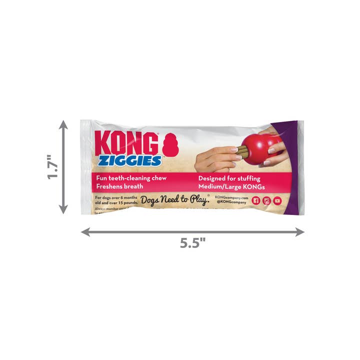 Pet Palette Distribution - Wholesale Pet Treats - Dog - KONG® Ziggies Cube Large