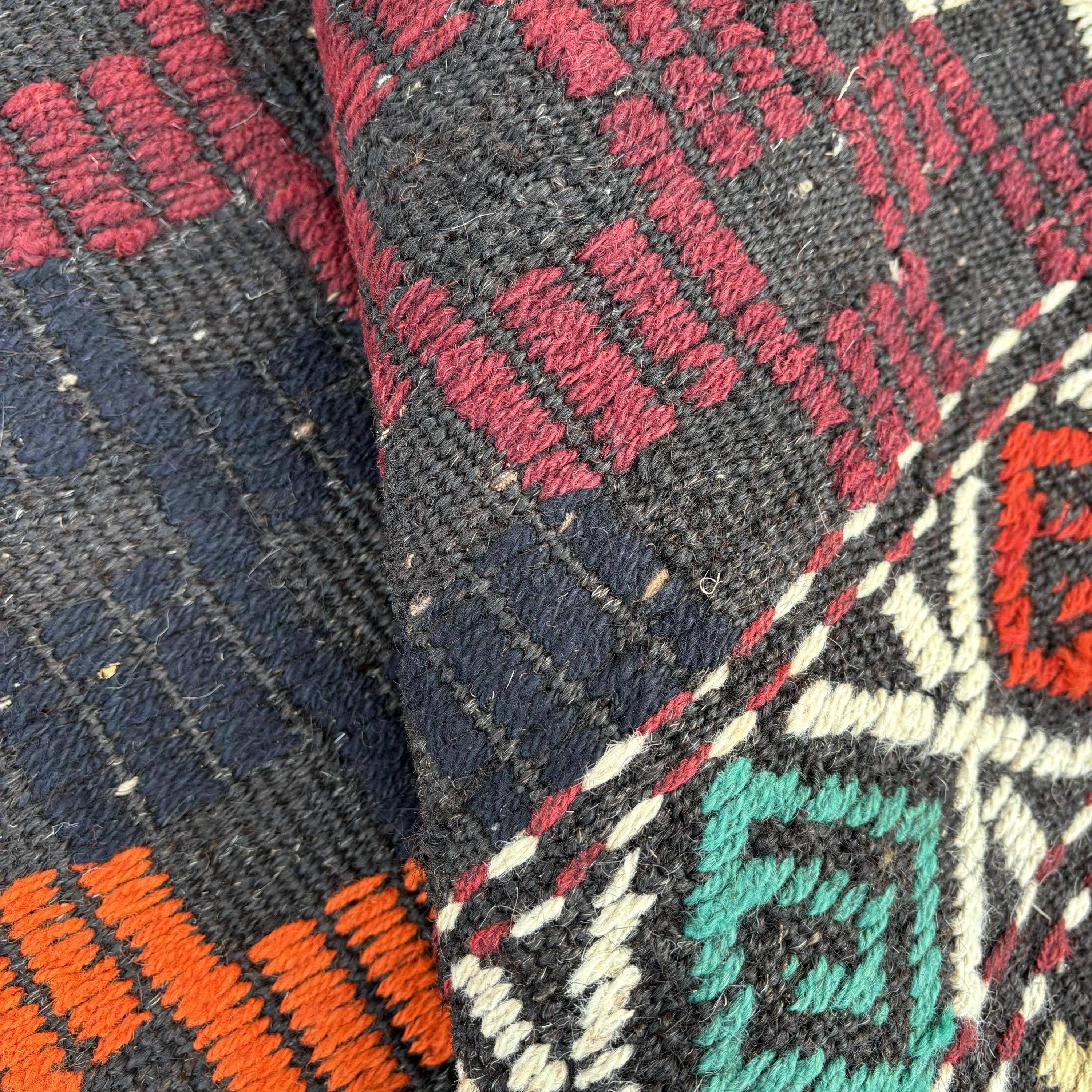 The Loom Wholesale – Tapete por atacado – Tapete Kilim Bordado Vintage Turco Oushak 2,7x9,3 pés4