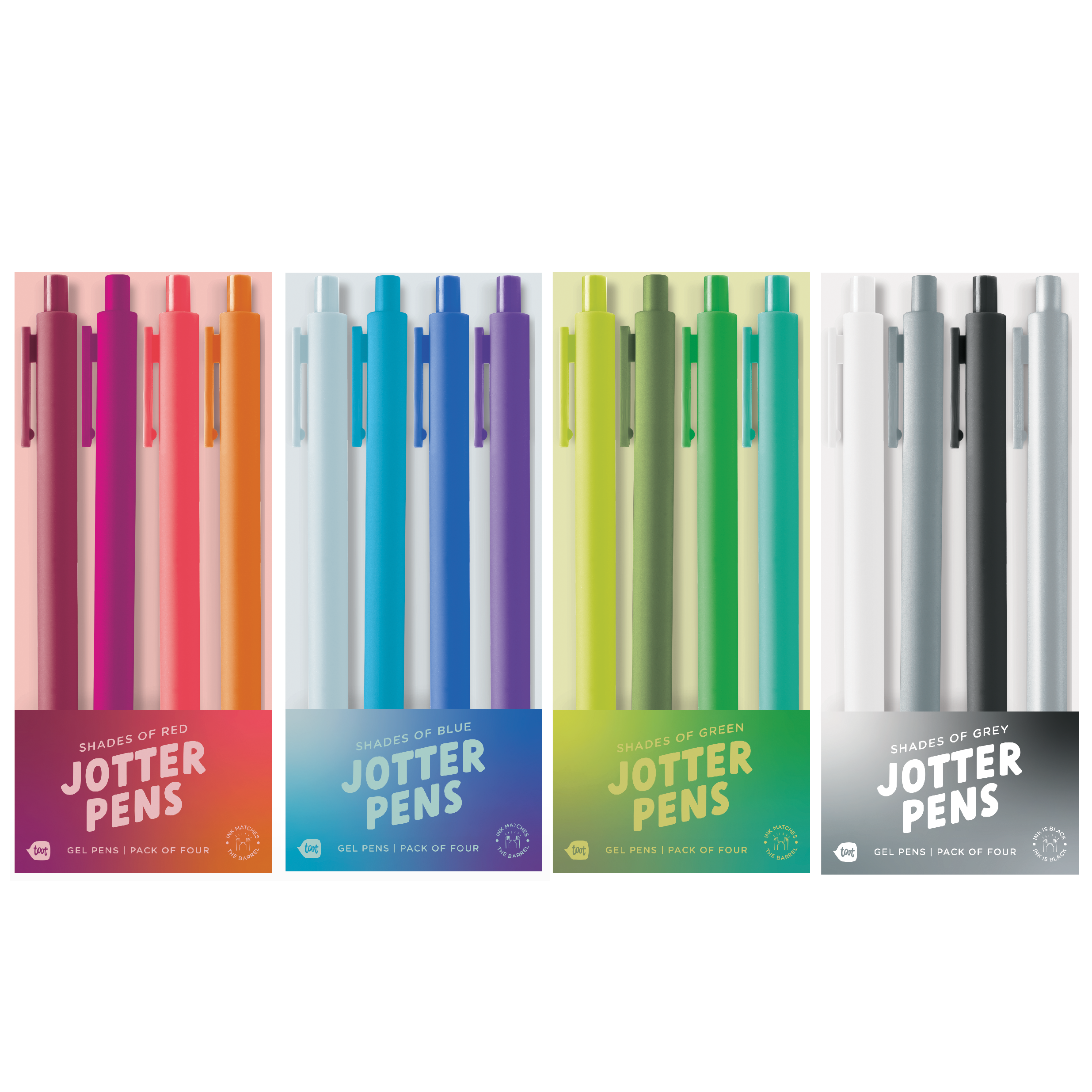 Talking Out of Turn - Wholesale Pen - Gradient Jotter Sets 4 Pack5