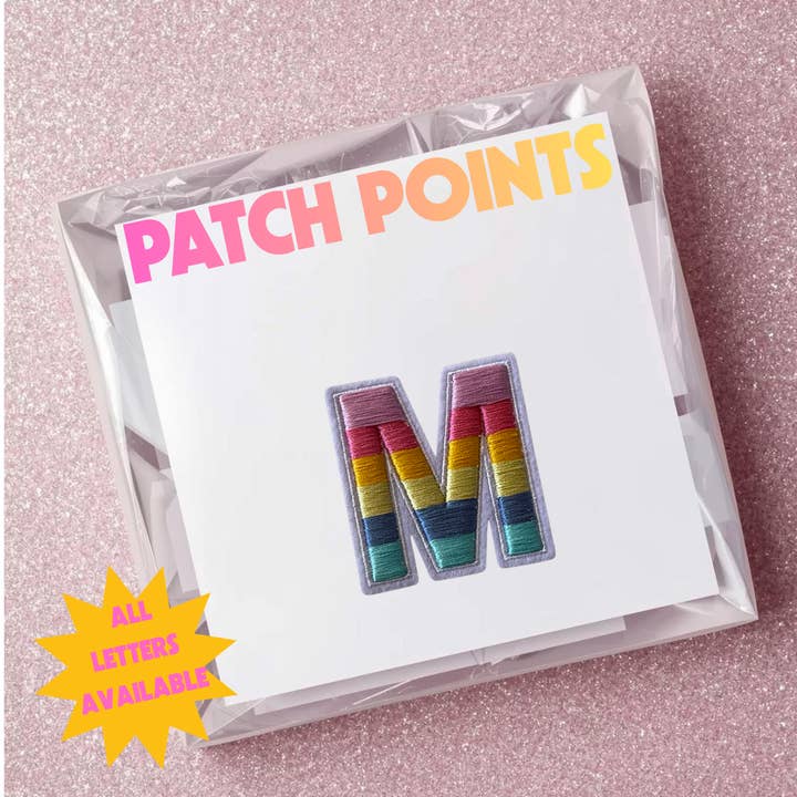 Rainbow Letters Sticker & Iron On for wholesale by Patch Points