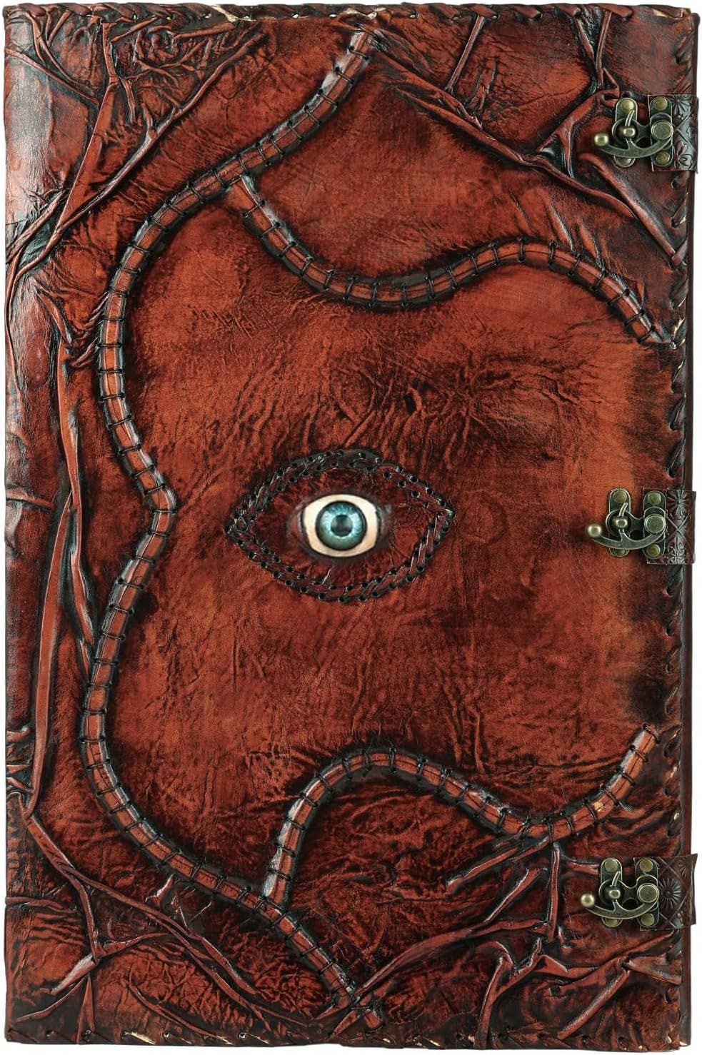 Tuzech Leather - Wholesale Journal/Diary - Hocus Pocus Spell Book – Leather Journal with Third Eye1
