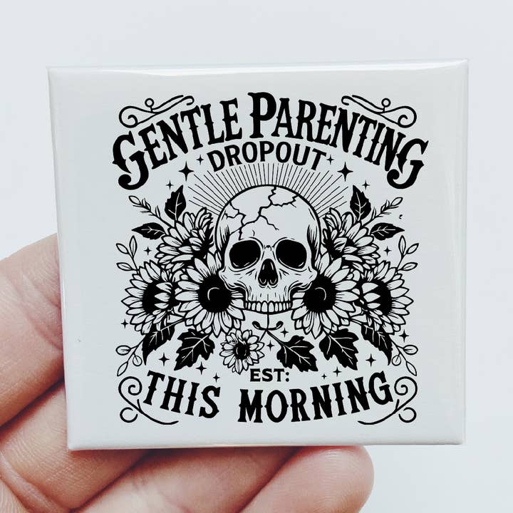 Aimant pour décrocheur de la parentalité bienveillante Cadeau de fête des mères drôle pour la vente par Sassper Goods