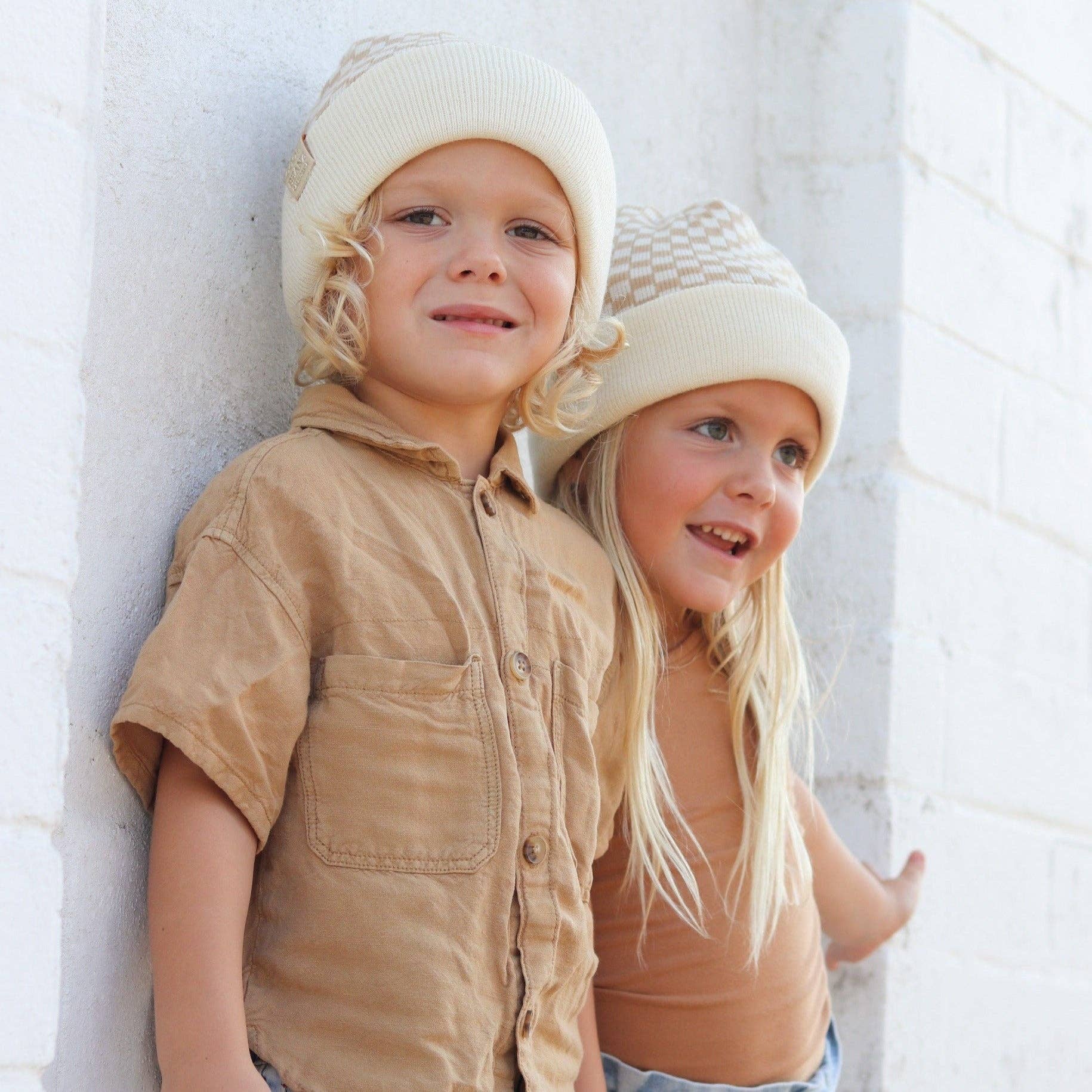 Cool Beanz - Wholesale Beanie - Women's - Check Yourself Reversible Beanie - Beige6