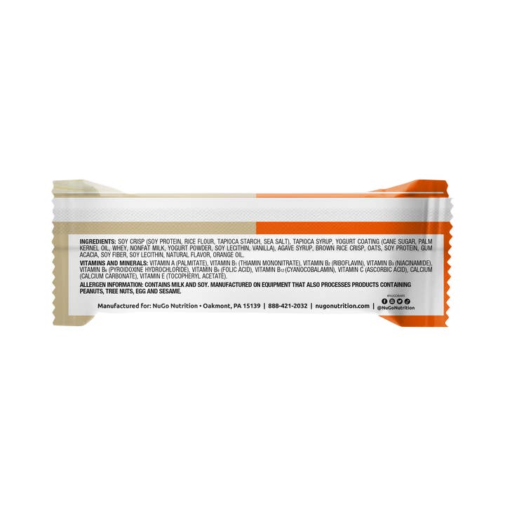 NuGo Nutrition - Wholesale Snack Bar - NuGo Original Orange Smoothie Protein Bar2