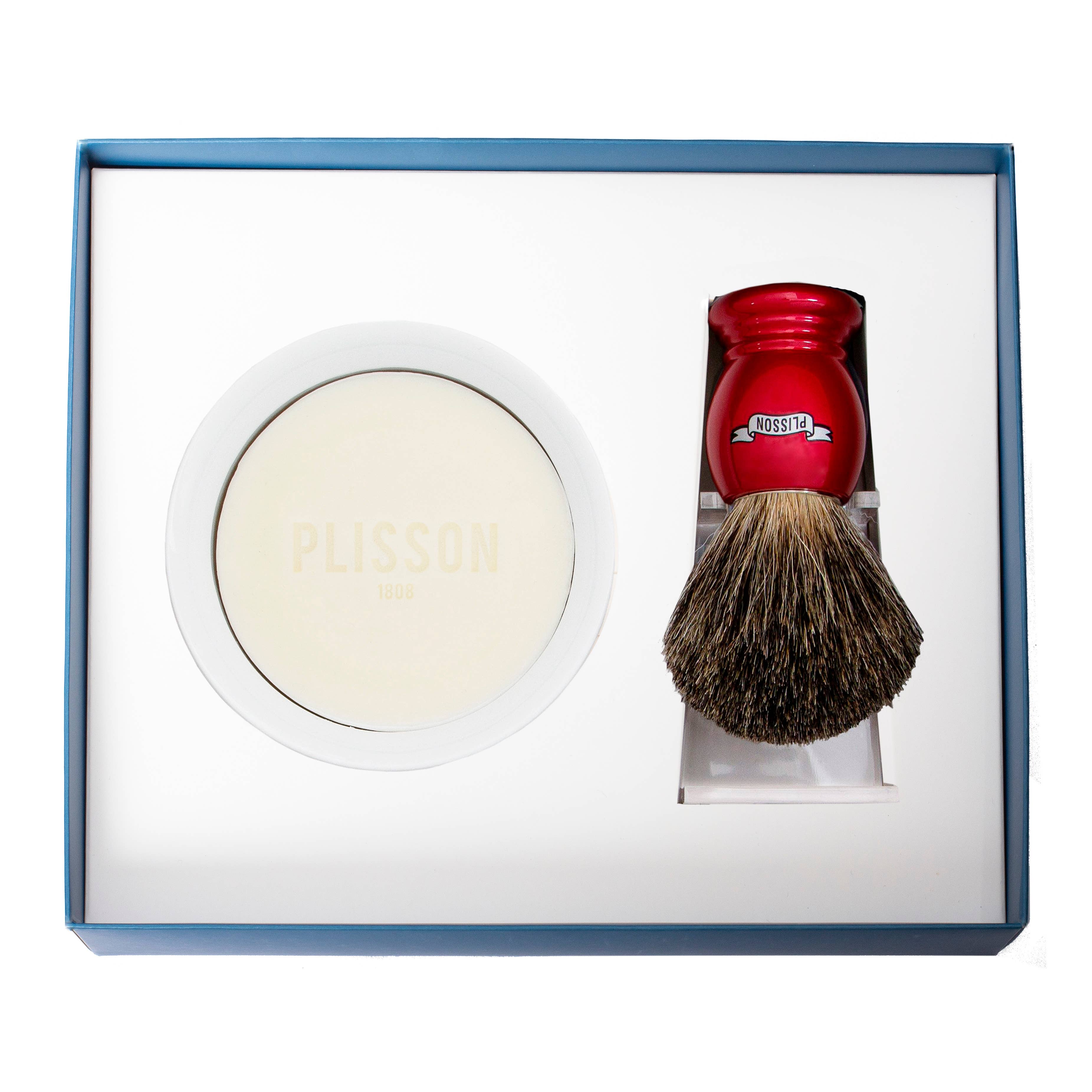 Plisson 1808 - Wholesale Shaving Set/Kit - Men's - Genuine Essential Shaving Brush Initiation Set - 9 colors9