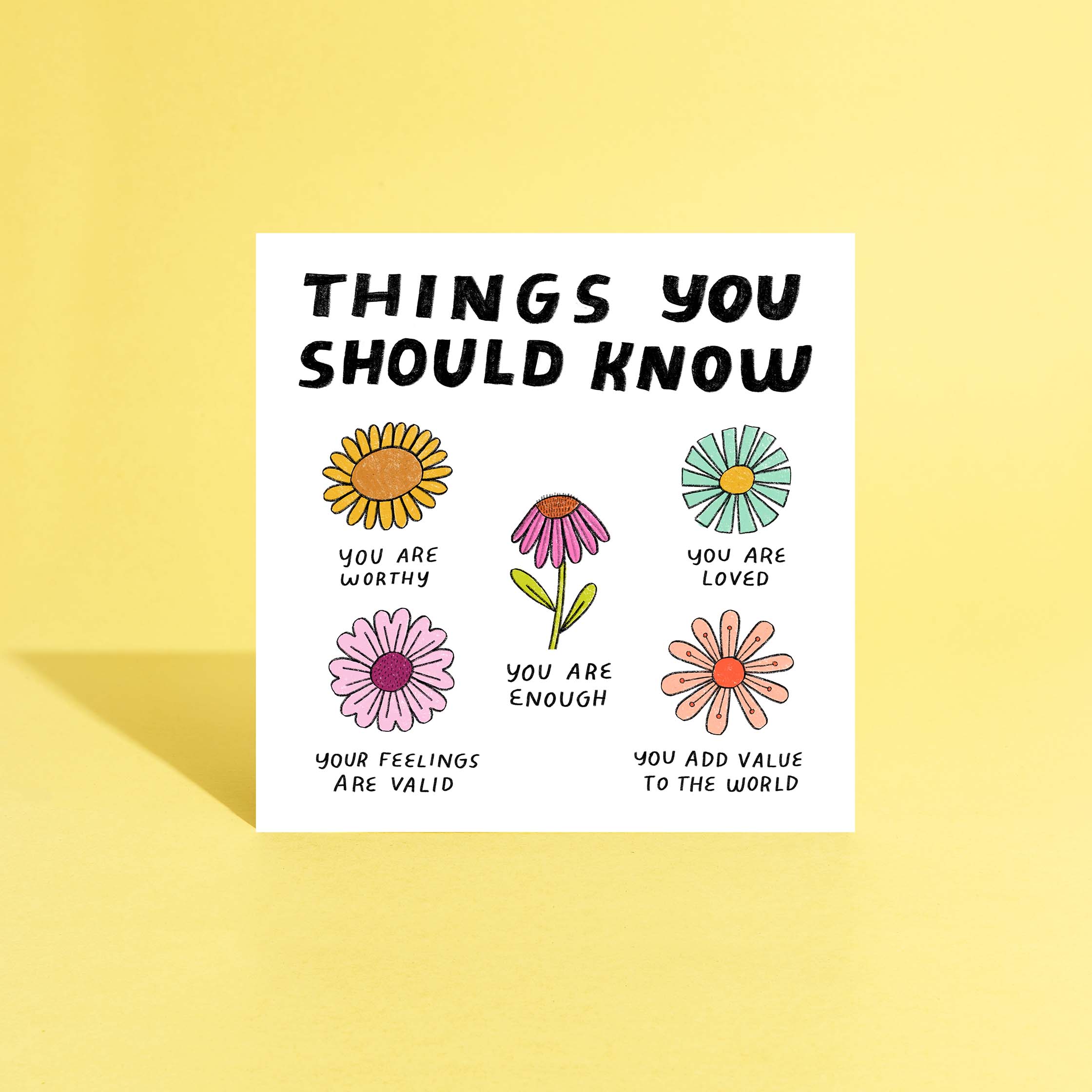 Aviate Press – wholesale Art print – Things You Should Know - Self Care Reminders Print0