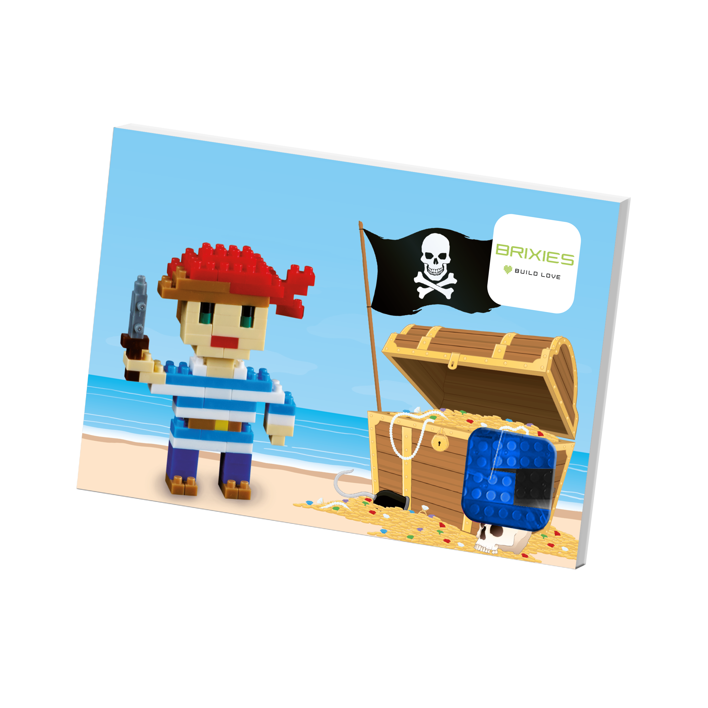 Brixies – Construir brinquedo - Crianças por atacado – Cartão postal pirata BRIXIES3
