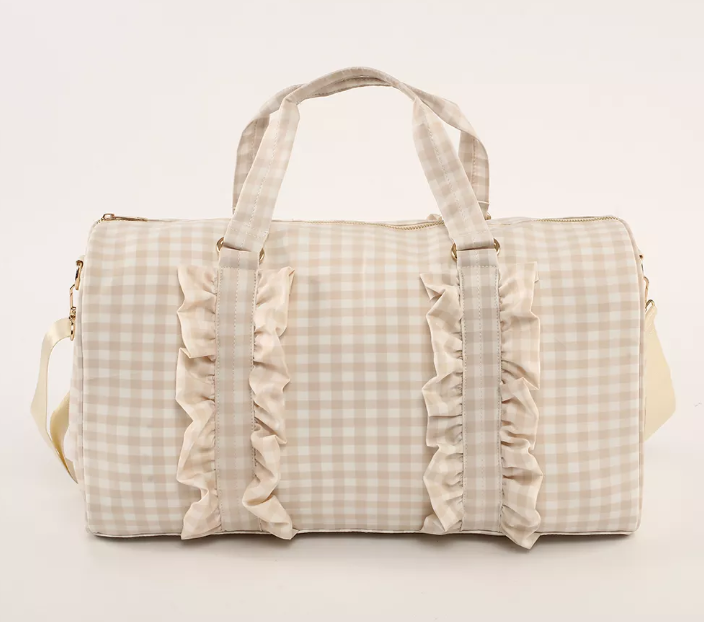 The Loki Shop - Vendita all'ingrosso Sacca da viaggio - Donna - Borsa da viaggio a sacco con volant in tessuto vichy9