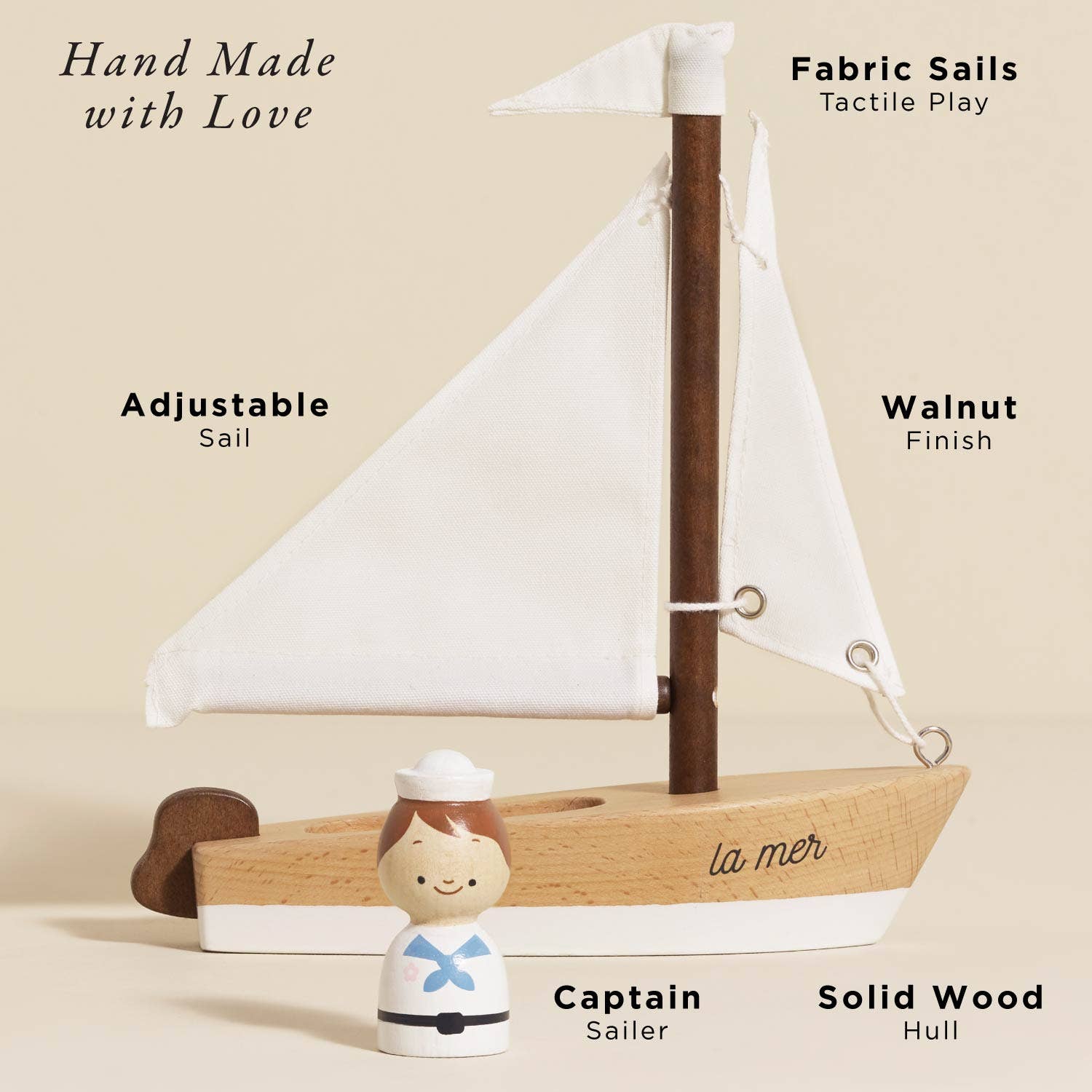 Le Toy Van, Inc. - Wholesale Wood Toy - Kids - Wooden Sailing Boat & Captain1