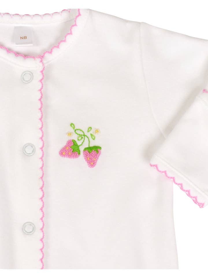 The Yellow Lamb - Wholesale Sleepsuit – Baby - Strawberry Footed Pajamas1