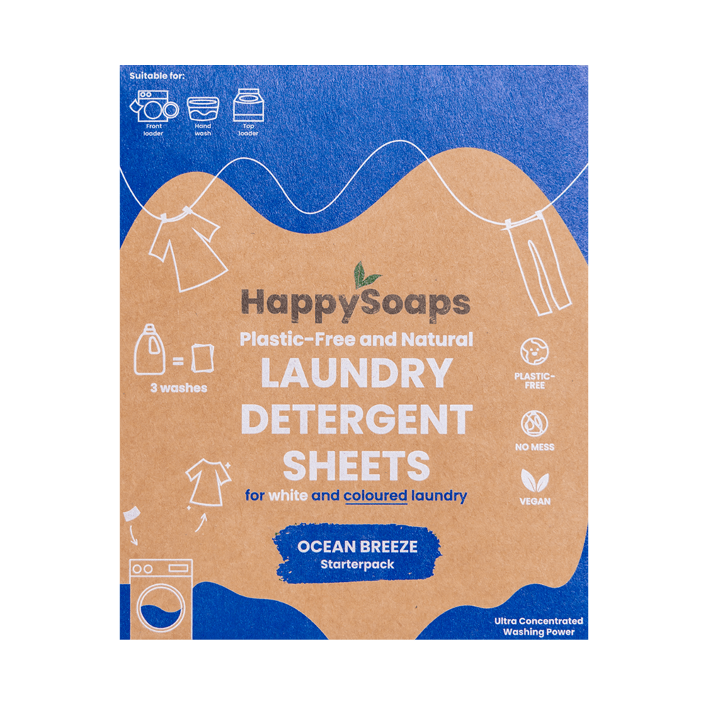 HappySoaps - Wholesale Laundry Detergent Powder/Pods - Laundry Sheets - Colored & White - Starter Pack (3 pcs)0
