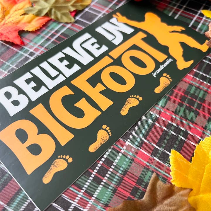 Fox and Brambles - Wholesale Sticker - I Believe in Bigfoot Cryptid Bumper Sticker