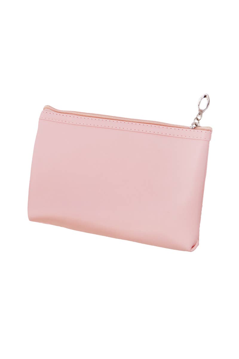 Cap Zone - Wholesale Makeup/Cosmetic Bag - Toiletries Cosmetic Pouch 3-Piece Clear Vegan Leather Set6