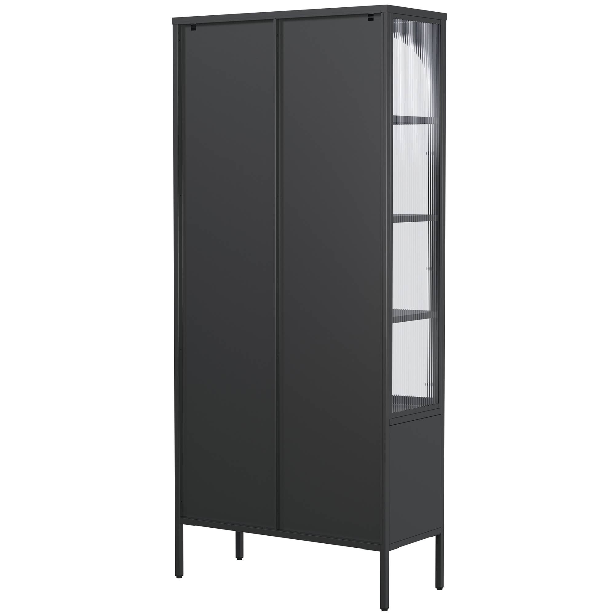 Glamour Home - Wholesale Cabinet - Benton 70.94-inch Black Four Door Metal Storage Cabinet7