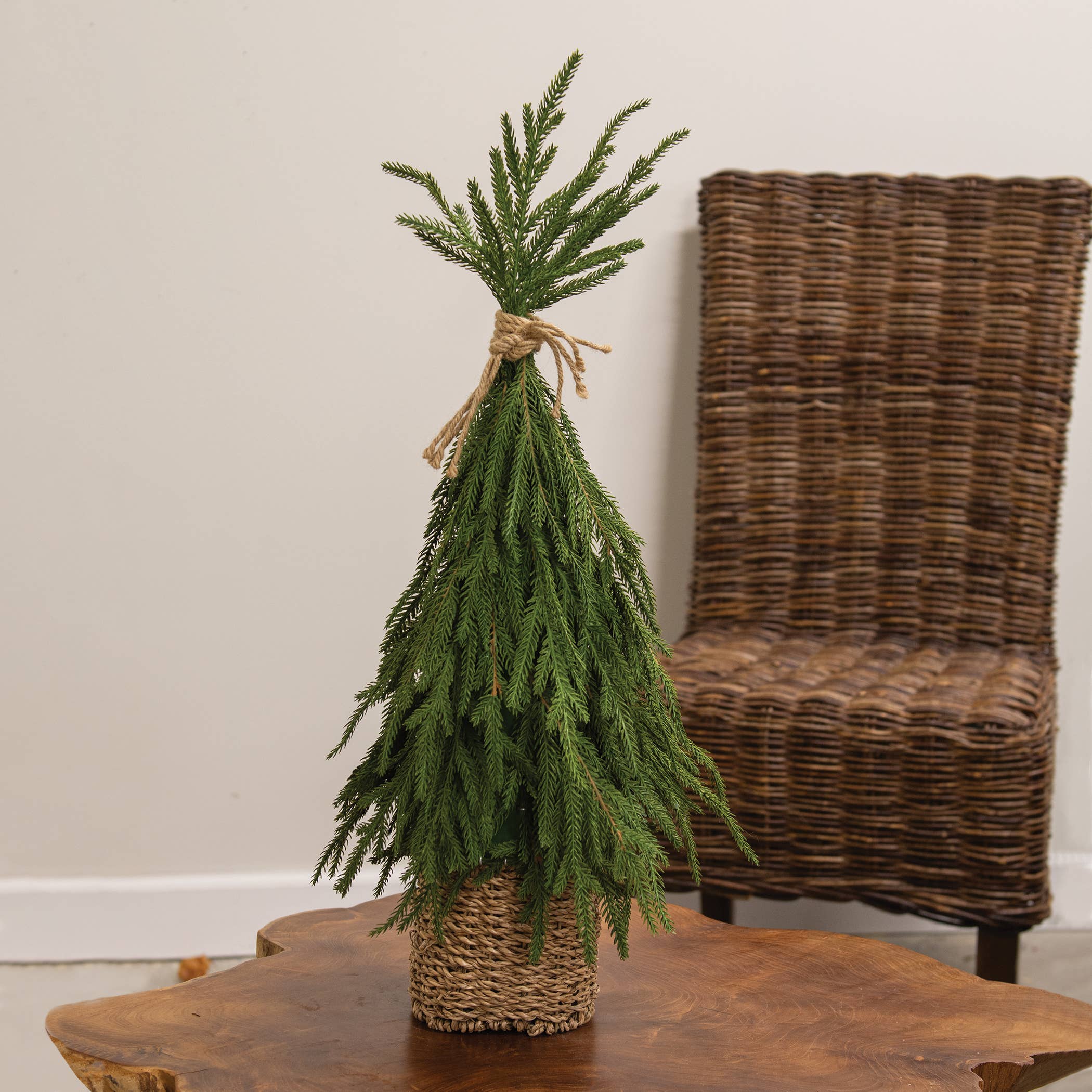 Saybrook Lane - Wholesale Artificial Christmas Tree - Drooping Soft Touch Austrian Pine Tree in Basket - 25"1