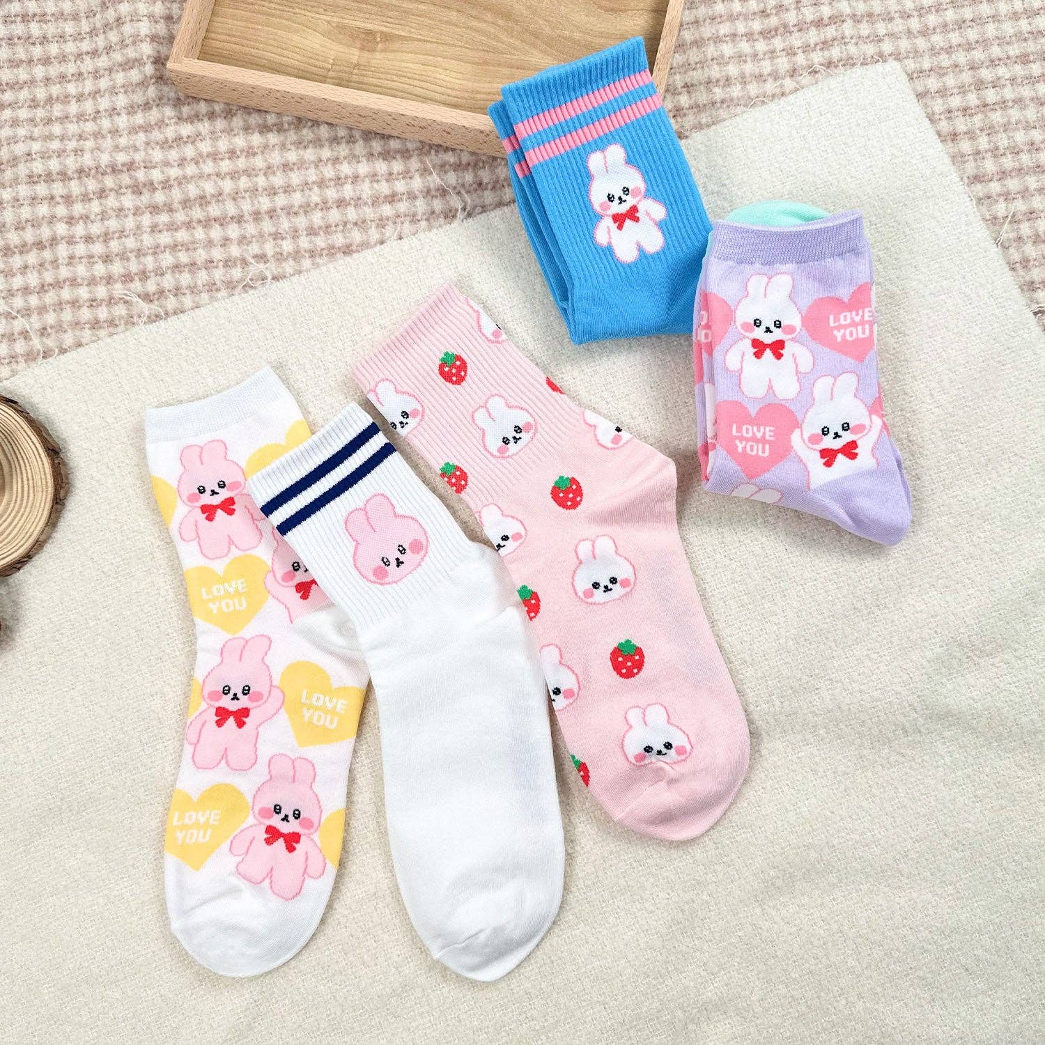 7DAYSSOCKS - Wholesale Socks - Women's - Women's Crew Bunny Set Socks6