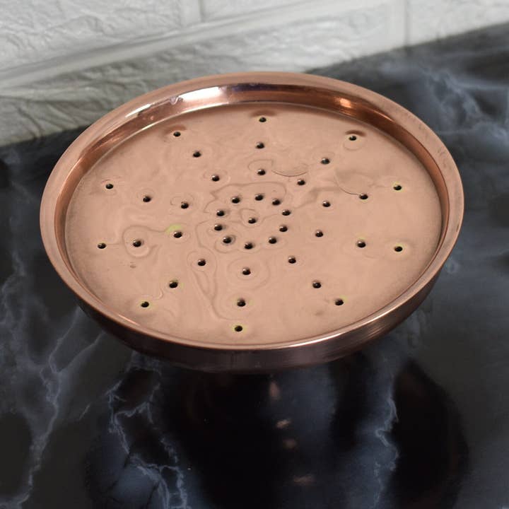 Handcrafted Large Round Copper Shower head for wholesale by MARRAKECH METACRAFT LTD