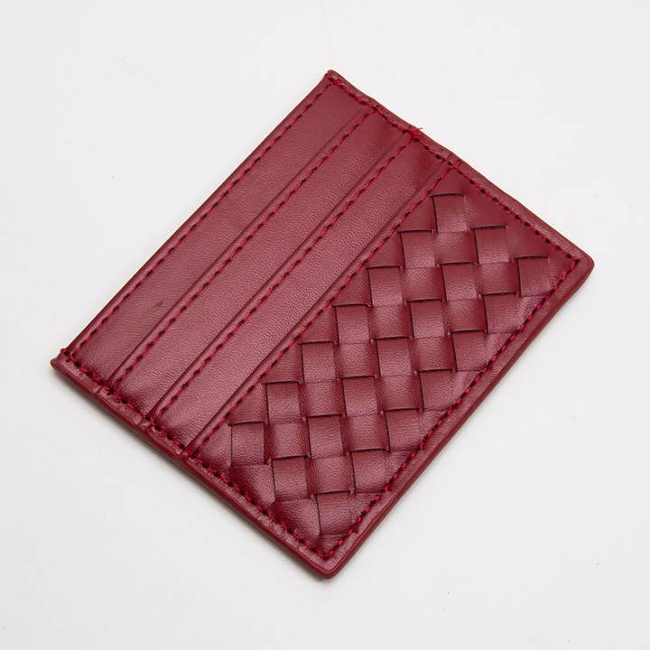 Sensibling Corp. - Vendita all'ingrosso Portacarte - Donna - Portafoglio con porta carte Basket Weave in ecopelle9
