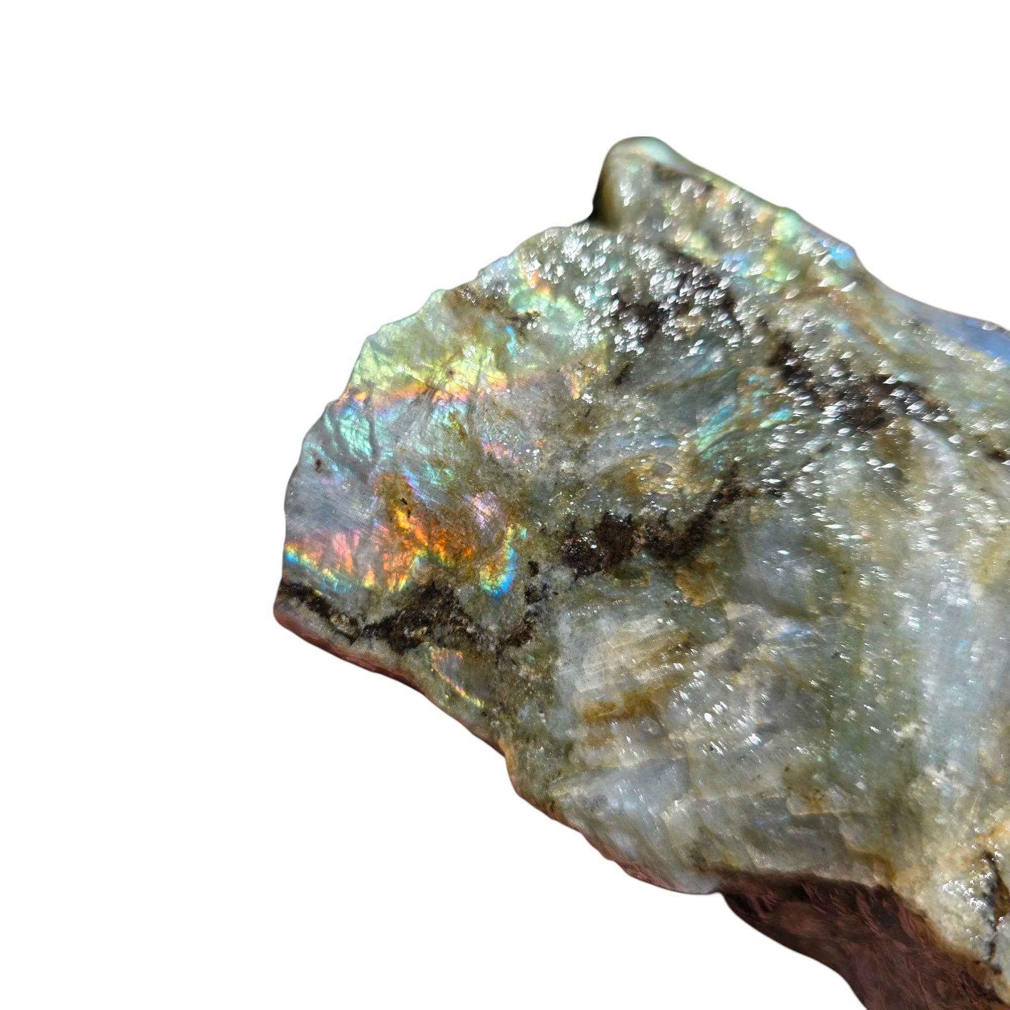 Lapidary Central – wholesale Spiritual stone/crystal – Labradorite Rough Chunk – Madagascar Flash with Rare Pink & Purple4