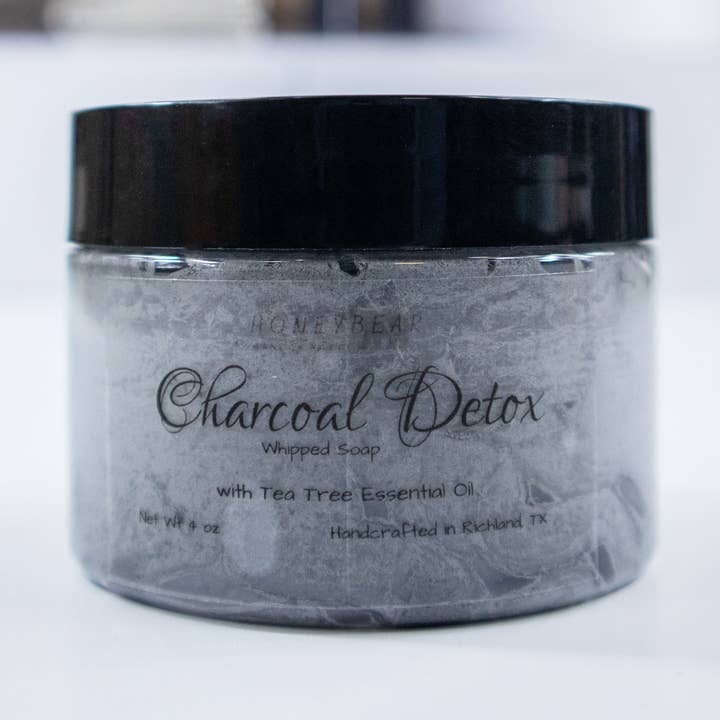 Charcoal Detox Whipped Soap | Face Wash for wholesale by Honeybear Handcrafted