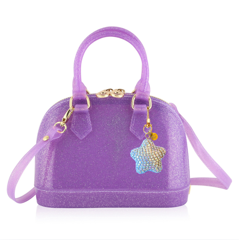 Carrying Kind - Wholesale Crossbody Bag - Kids - Cate Purple Sparkle: Charming Addition3