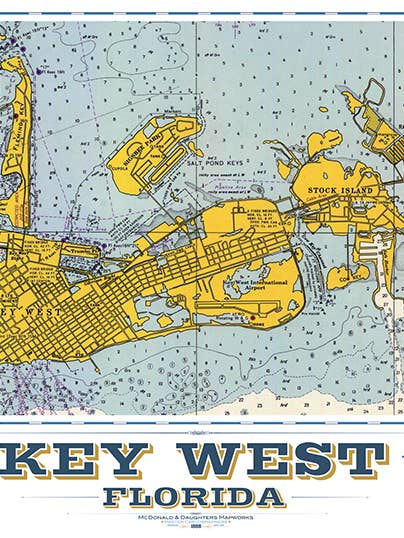 Tabella nautica di Key West per la vendita all'ingrosso da parte di LOST DOG art & frame