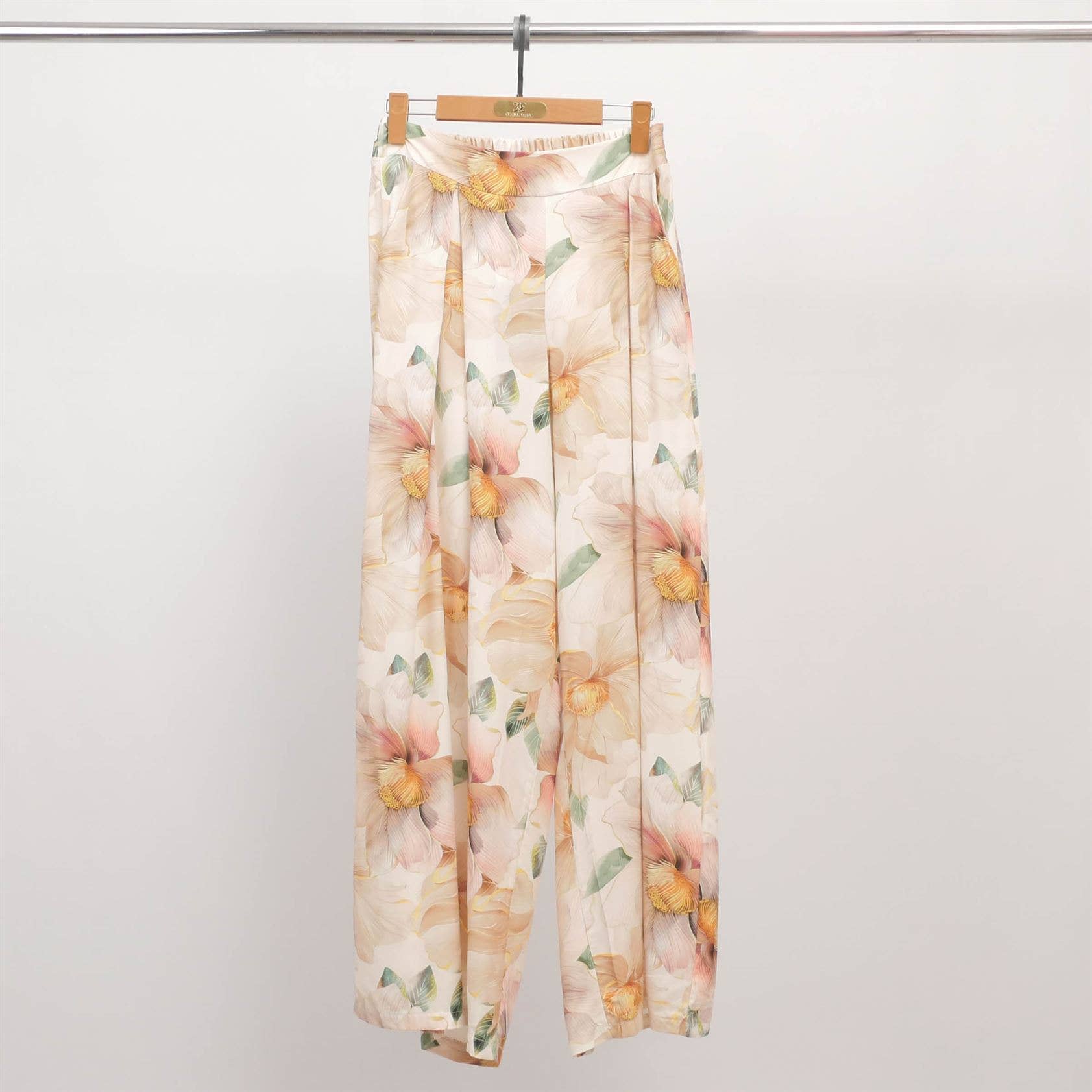 Cecile Wang – Calças - Mulher por atacado – Calças largas estampadas com flores KD8792VP0