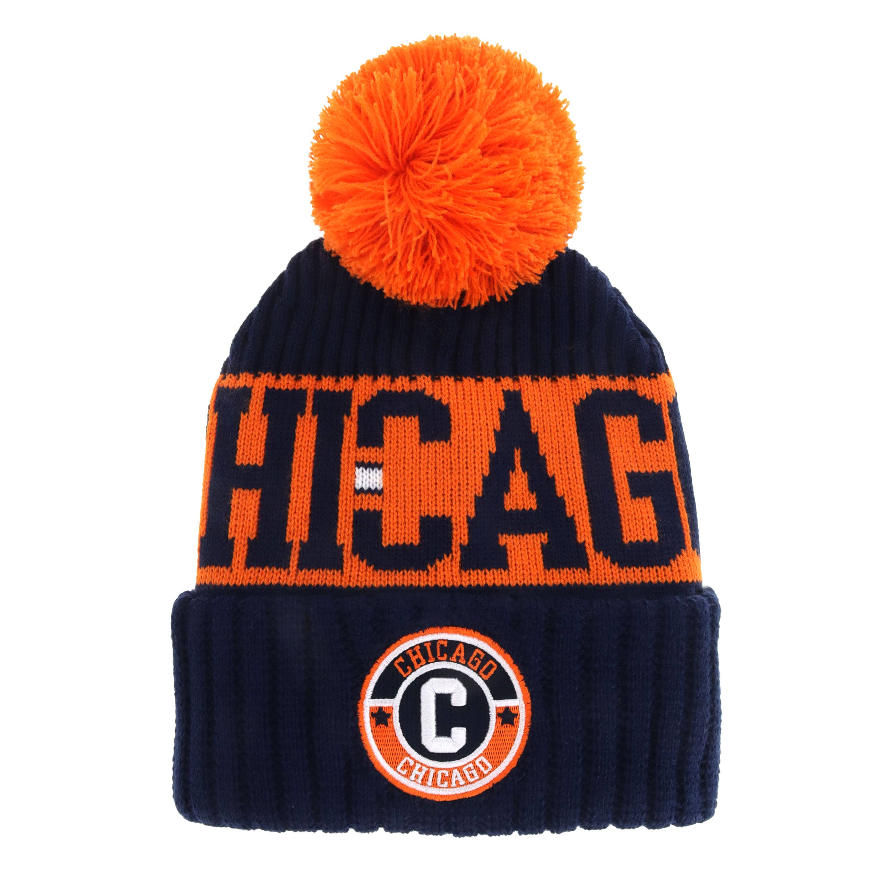 ChoKoLids – Engroshandel Beanie - Unisex – Strikkede vinterhuer med pompon og broderet fodboldhold-logo6