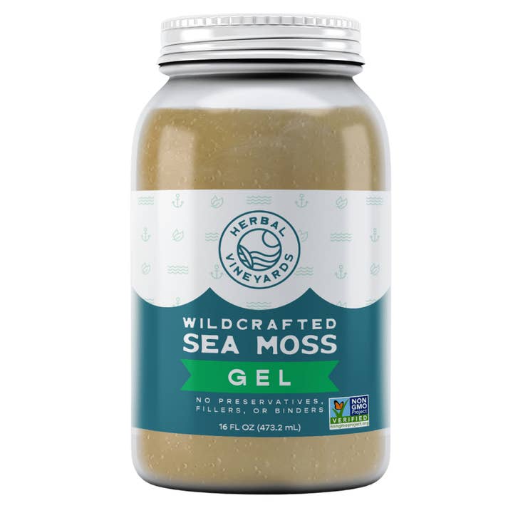 Herbal Vineyards - Wholesale Oral Supplement/Vitamin - GOLD SEA MOSS GEL | NON-GMO VERIFIEDÂ Â | Â 16 OZ JAR