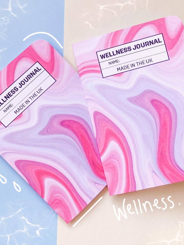 Pixilated Marble Wellness Journal for wholesale by Nevele Official