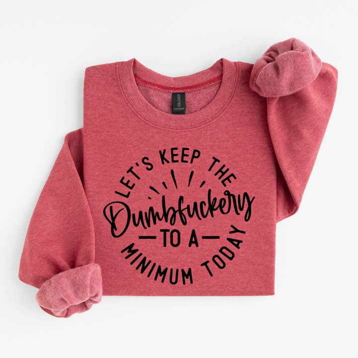 Låt oss hålla dumheterna till ett minimum Rolig Sweatshirt för wholesale av Simply Spoken Apparel