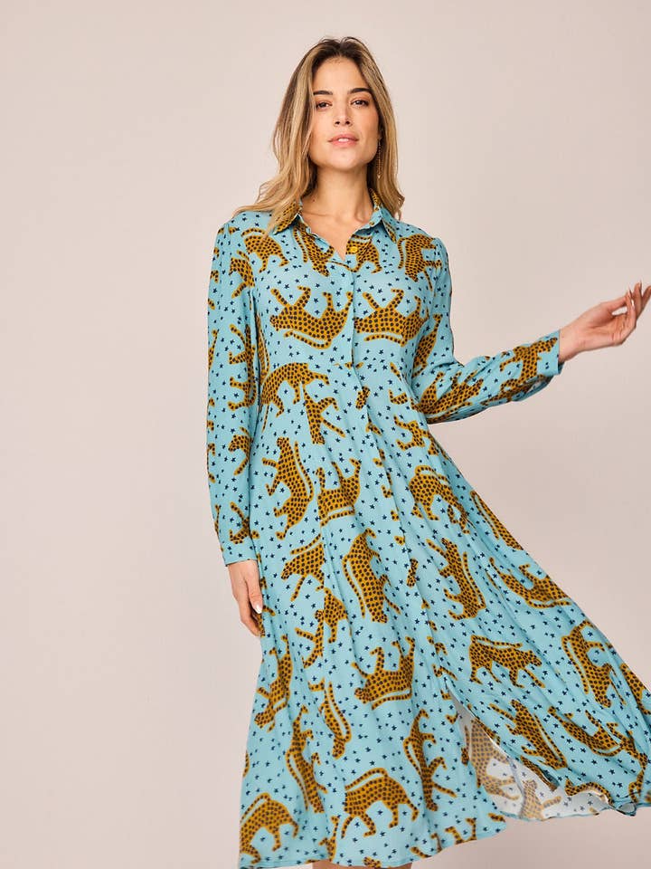 Robe Longue Cascade Guépard pour la vente par Smile