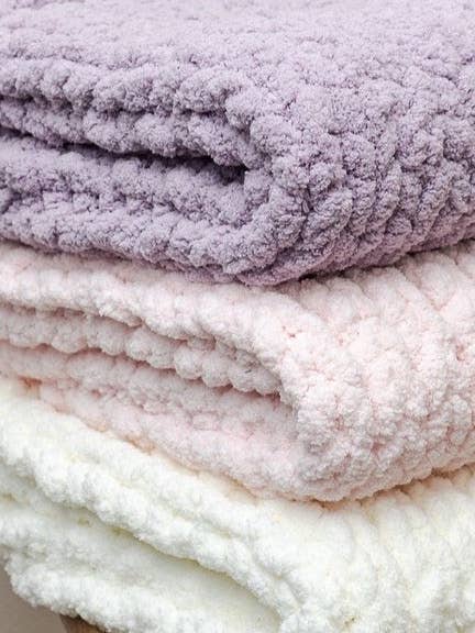 Baby - Handmade Chunky Knit Blanket for wholesale by Nicnakknits